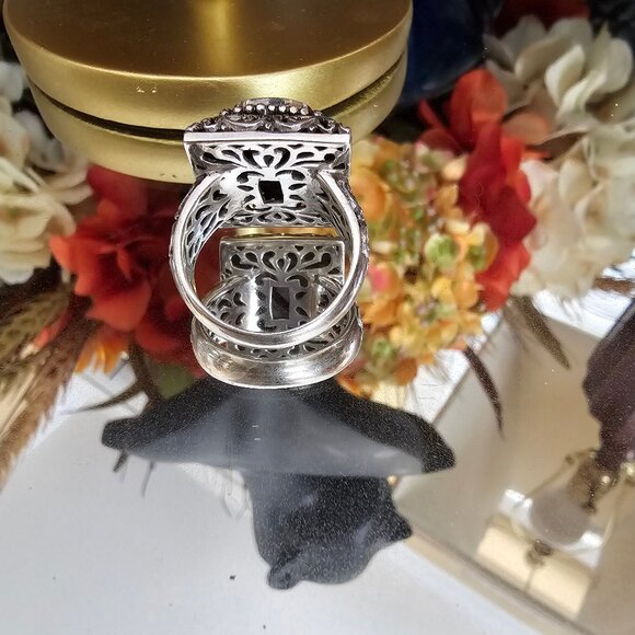 SARDA, Sterling Silver 925 Pink Mother of Pearls Ring, size 9 - Picture 5 of 6